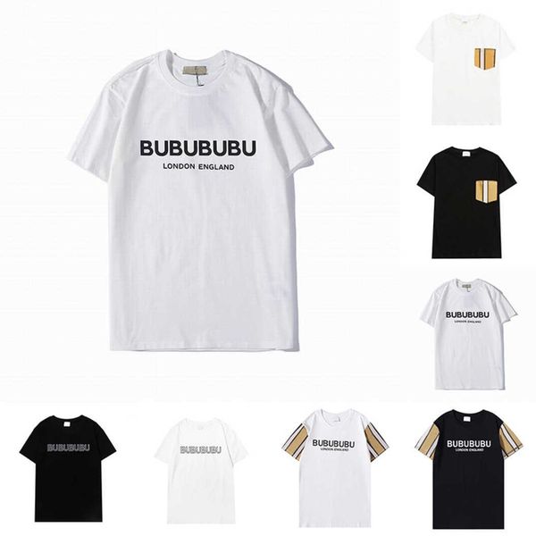 

t 2023 designers burbrerystshirts summer shirts mens women fashion t-shirts tees man s casual chest letter shirt luxurys clothing street sh, White;black