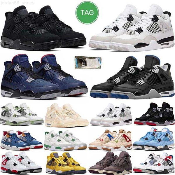 

4 jumpman men basketball shoe 4s retro military black cat women bred unc university blue white oreo cool grey metallic purple royalty sport