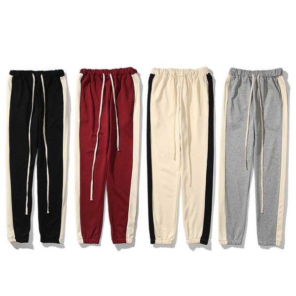 

men's pants mens pants high street pants for men reflective sweatpants casual women designer hip hop streetwear size large, Black