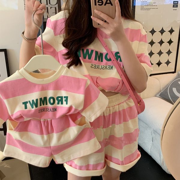 

family matching outfits baby and mommy matching outfits like mother like daughter clothes korean childrens clothing summer womens suit girls, Blue