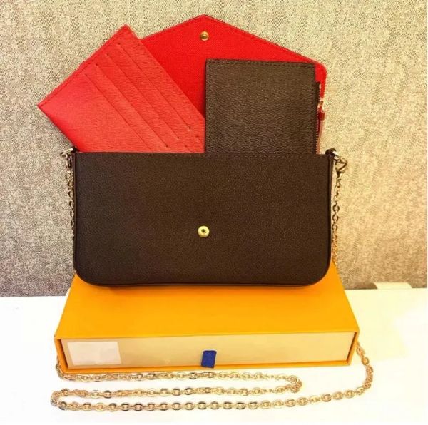 

2023 luxurys designer 3pcs set accessories women bags louise vuitton handbag crossbody louiseitys handbag viutonity vuttonity purse shoulder, Red;black