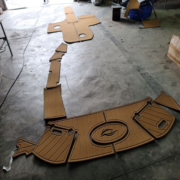

2013 rinker 246 br swim platform cockpit pad boat eva foam teak deck floor mat