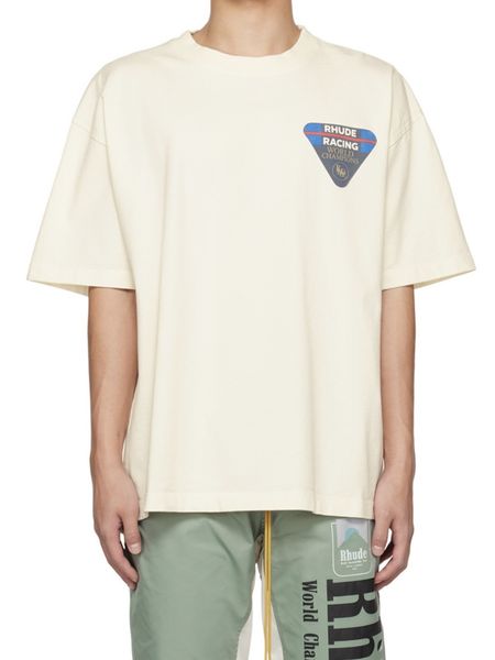 

summer mens t-shirts womens rhude designers for men letter polos embroidery tshirts clothing short sleeved tshirt large tees 24rkr1, White;black
