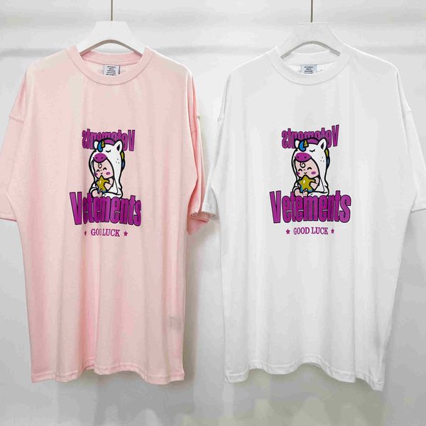 

men's t-shirts vetements tshirt men women 11 cartoon fun unicorn print tshirt vetements clothes j230427, White;black