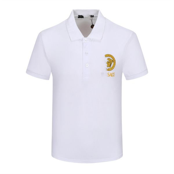 

men's fashion polo shirt luxury italian men's clothing short sleeve fashion casual high-quality men's summer t-shirt multiple, White;black