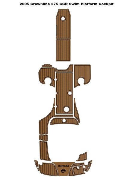 

2005 crownline 275 ccr swim platform cockpit boat eva foam teak deck floor pad