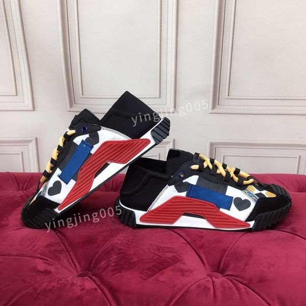 

new designer causal shoes fashion men leather lace up platform sole sneakers white black womens velvet sued