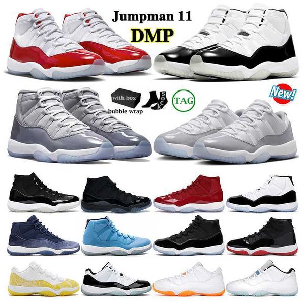 

og with box jumpman 11 basketball shoes men women cherry 11s low cement grey dmp cool grey 25th anniversary bred concord yellow snakeskin me