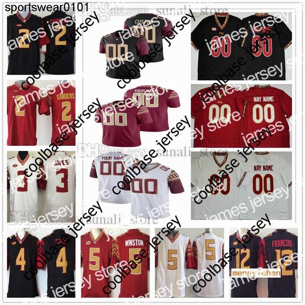 

new florida ncaa college state 2 deion sanders jerseys 3 derwin james 4 dalvin cook 5 jameis winston 12 deondre francois 5 tamorrion terry 8, Black;red