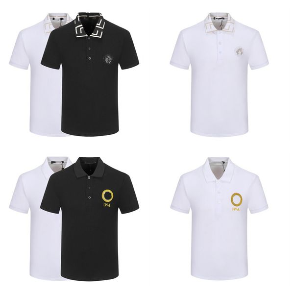 

golf polos for men luxurious design wrinkle resistant sweat absorbing boss polo casual comfort short sleeve polo fashion slim fit prince pol, White;black