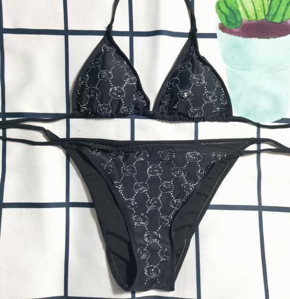 

swimwear designer women's bikinis woman bikini with letter g swimsuits crystal summer swimwear beach luxury bathing suits three-point s, White;black