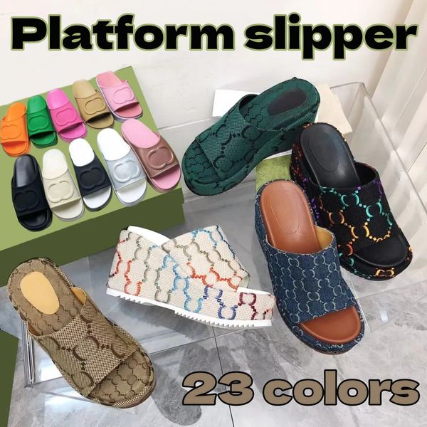 

designer thick bottom beach slippers fashion summer platform slide luxury men sandal women shoes eva thick soled miami flat sandals house pi, Black