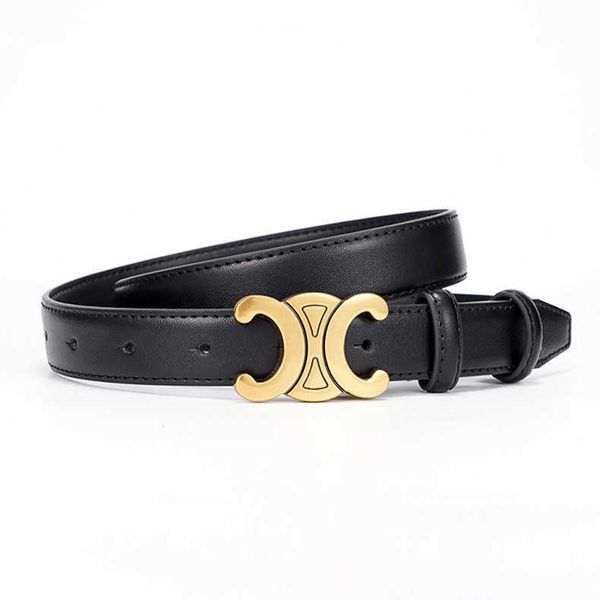 

suspenders women's genuine cowhide korean casual fashion jeans versatile black leather belt, Black;brown