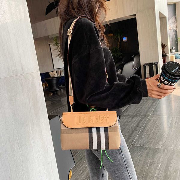 

fashion one shoulder bag women's new canvas diagonal small square bag multi-purpose large capacity underarm bag high-quality plaid bag