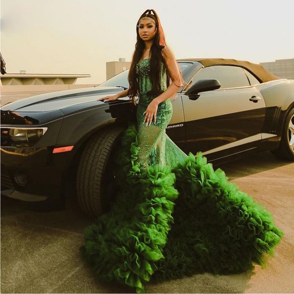 

green prom dresses for women 2023 sweetheart sequin split evening gowns mermaid party dress vestidos de graduation, Black