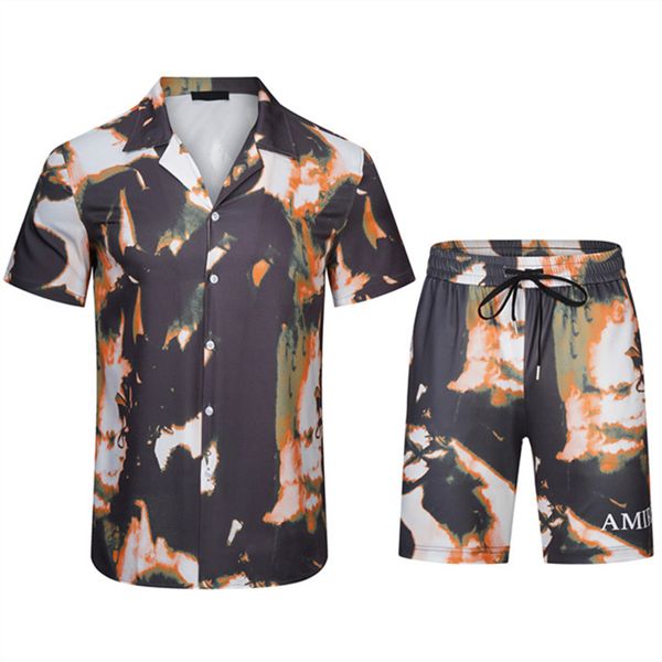 

mix style summer designer tracksuits sets 2023 mens hawaii beach classical letter print running suits t-shirt short sleeve t shirts tee spo, Gray