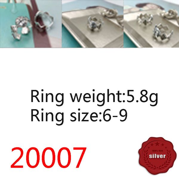 

20007 fashion ring s925 sterling silver cross flower letter handsome personality simple couple european and american finger decoration
