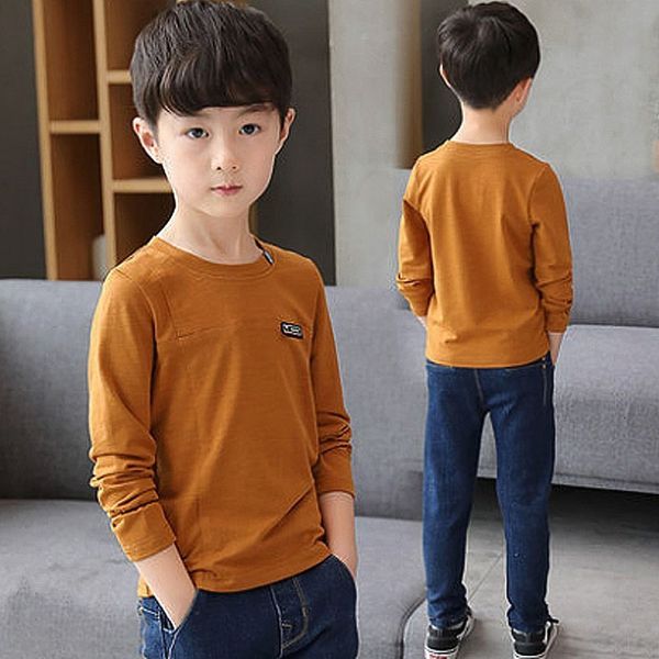 

t-shirts boys t-shirts clothing long sleeve tee sweatshirt for 4 5 6 7 8 9 10 11 12 13 14 years fashion o-neck kids boy t-shirt 230427, Blue
