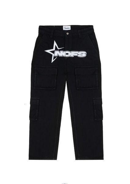 

men's jeans y2k fashion letter print men high street vintage hip hop denim pant casual straight wide leg pants 230426, Blue