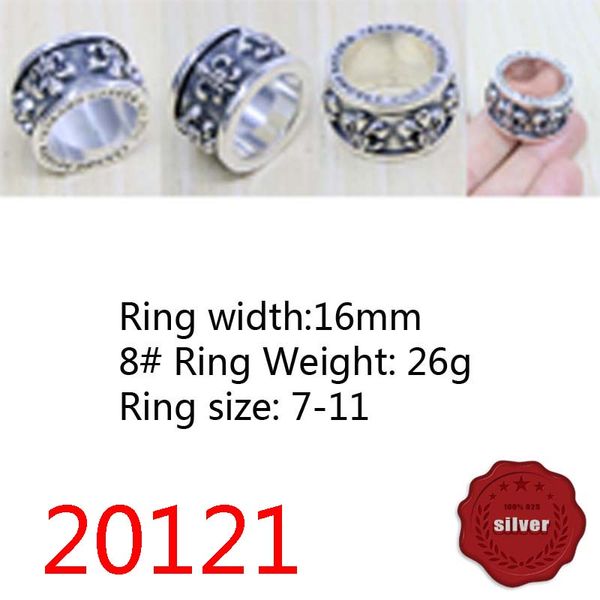 

20121 fashion ring s925 sterling silver bold boat anchor cross letter handsome personality simple couple european and american finger decora