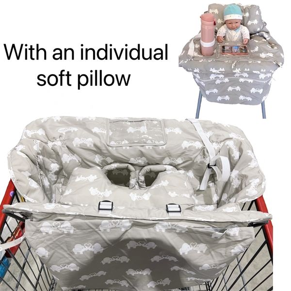 

stroller parts accessories accessories xl thick gray elephant a soft pillow attached 2-in-1 shopping cart cover and for baby padded foldable