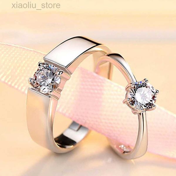 

couple rings myyshop j152 s925 sterling silver couple rings with diamond fashion simple zircon pair ring jewelry t223