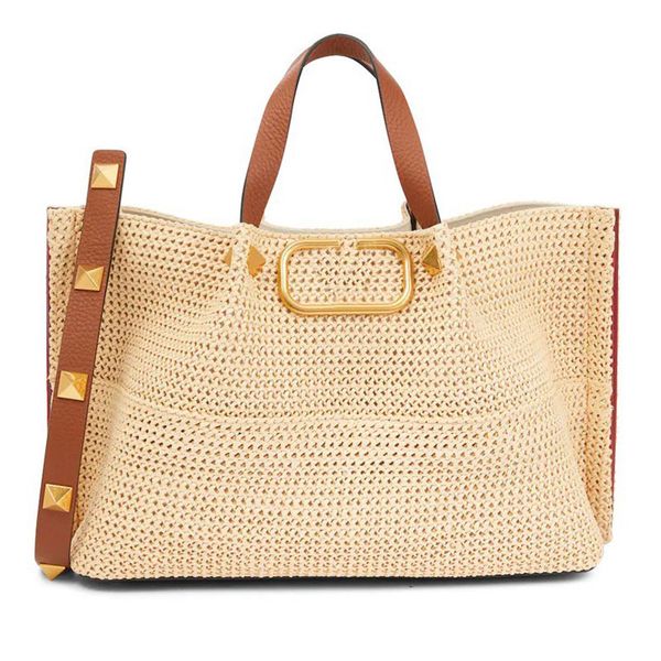 

drafting tote bag large capacity shopping bag hollow handbag purse gold hardware letter cowhide genuine leather women shoulder bags pouch