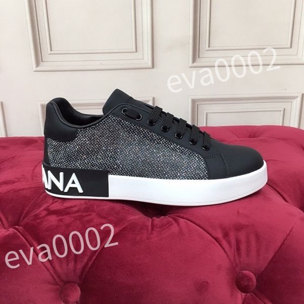 

2023 luxury designer sneakers calfskin casual shoes reflective shoes vintage leather trainers all-match stylist sneaker leisure shoe platfor, Black