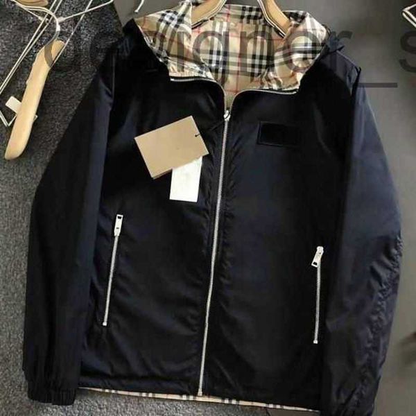

men's jackets designermen outerwear coats men's two-sided jacket pring autumn outwear windbreaker zipper clothes jackets coat outs, Black;brown