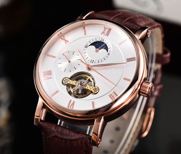 

watch automatic mechanical mens watches 42mm silver wristband waterproof all stainless steel wristband fashion designer wristwatch o3, Slivery;brown