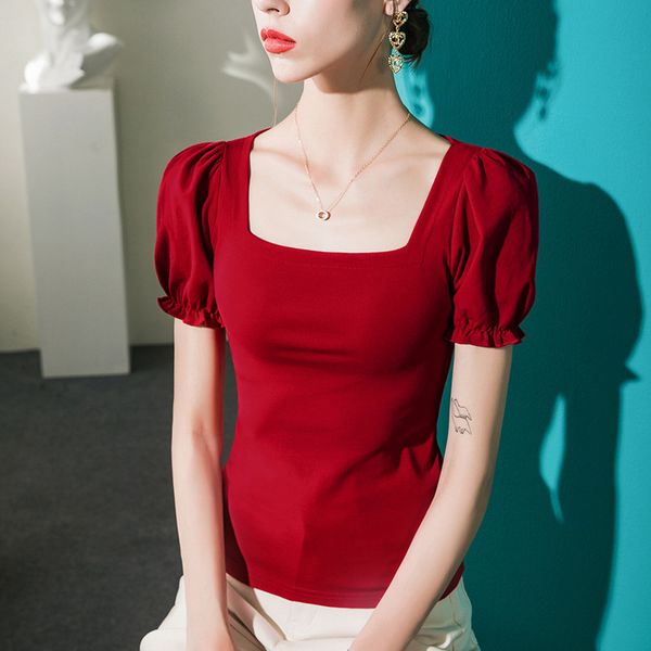 

women's t-shirt women t-shirt pure color joint female spring summer crop clothes fashion bodysuit tees y2k goth 230427, White