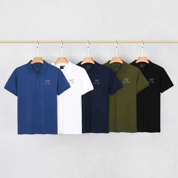 

men's and women's t-shirt premium embroidered polo shirt classic medusa premium casual men's short sleeve cotton comfortable, White;black