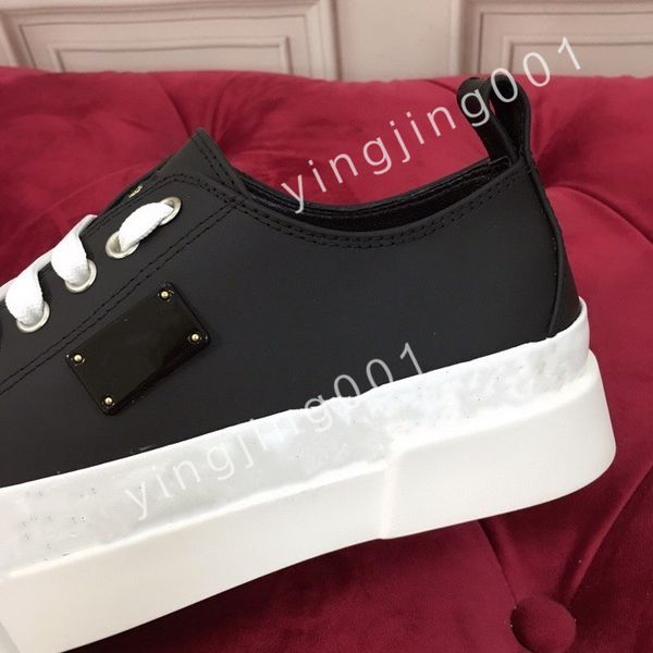 

2023 casual shoes womens designer travel leather lace-up sneaker fashion lady flat running trainers woman shoe platform mens sneakers, Black