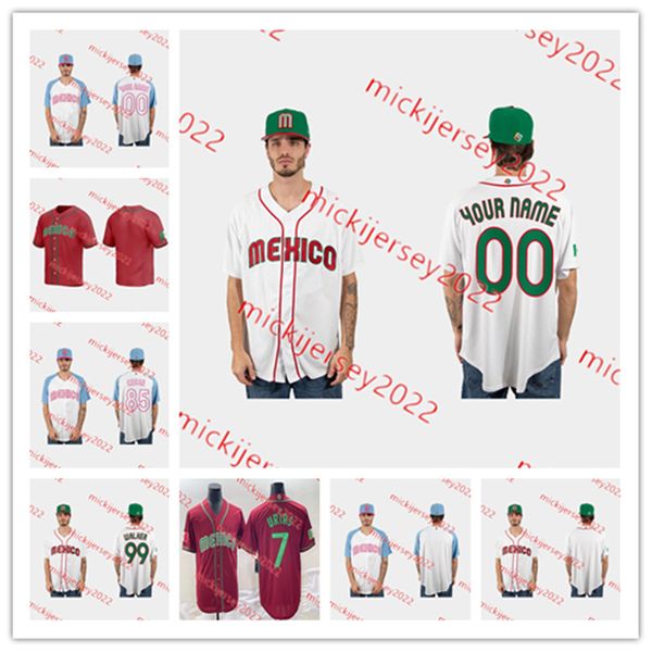 

2023 wbc mexico baseball jersey alejandro kirk patrick sandoval joey meneses 55 adrian martinez 56 randy arozarena cesar vargas jerseys cust, Black