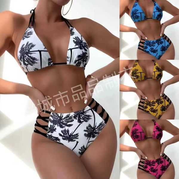 

lace 2023 up bikini three point spring resort coconut tree bikini