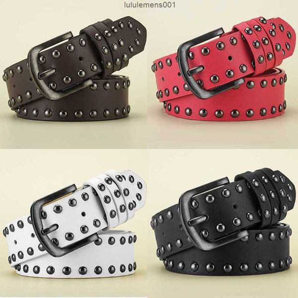 

belts punk round rivet belt for men, middle-aged and young denim, casual versatile wide women, selling pants z3wp, Black;brown