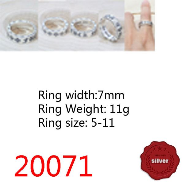 

20071 s925 sterling silver ring cross flower letter punk hip hop network red personalized simple couple style lover gift