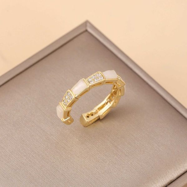 

signer personality senior ring female luxury zircon open ring female jewelry, Silver