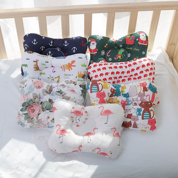 

pillows baby infant born sleep support concave cartoon printed shaping cushion 230426