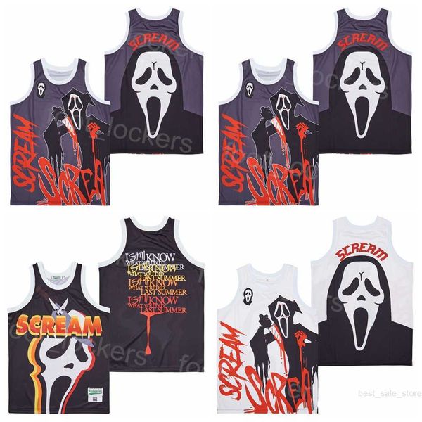

film basketball i still know scream jerseys movie what you did last summer high school pullover college vintage breathable team pure cotton, Black