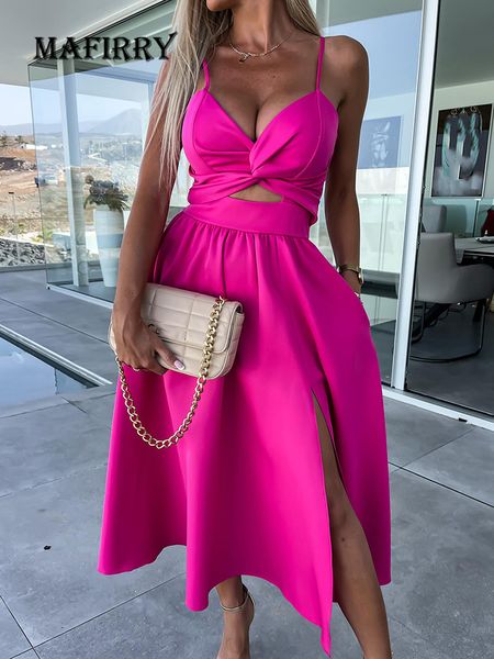 

casual dresses hollow out waist patchwork lady club chic women summer party slim fit v neck sleeveless backless solid 230426, Black;gray