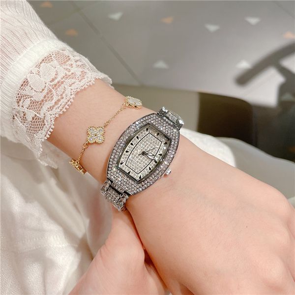 

women s watches jam tangan wanita kuarsa kasual bling modis emas kristal berlian untuk a308 230427, Slivery;golden