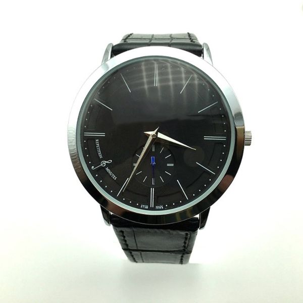 

ultra-thin master men's watch, business casual leather quartz watch., Slivery;brown