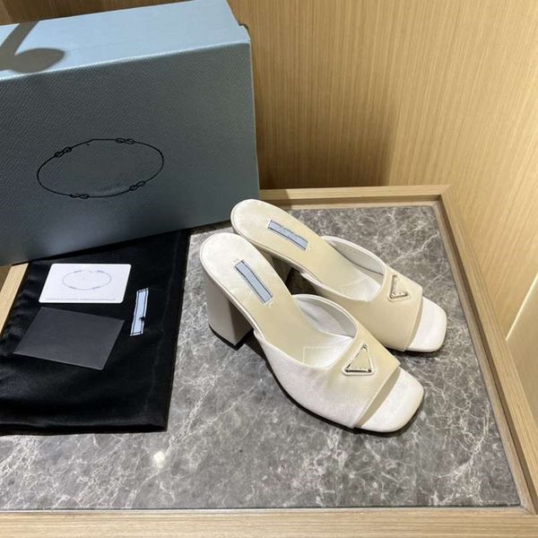 

fashion beach shoes prad women's comfortable thick sole sandals p letter chunky heel sandals gp4g, Black