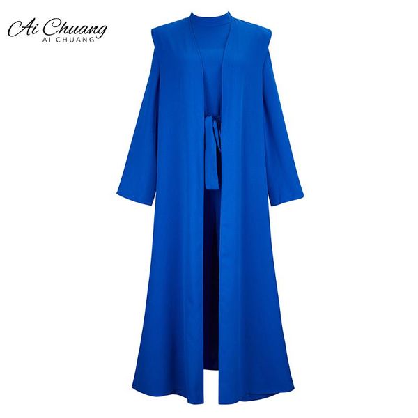 

dress 2022 ramadan eid djellaba suits abaya dubai two pieces muslim sets jumpsuit abaya dubai turkey muslim islam abayas with belt, White
