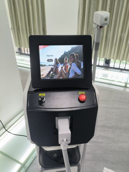 

2023 new arrival 808nm diode laser machine removal hair women painless diode ice laser 808nm, Black