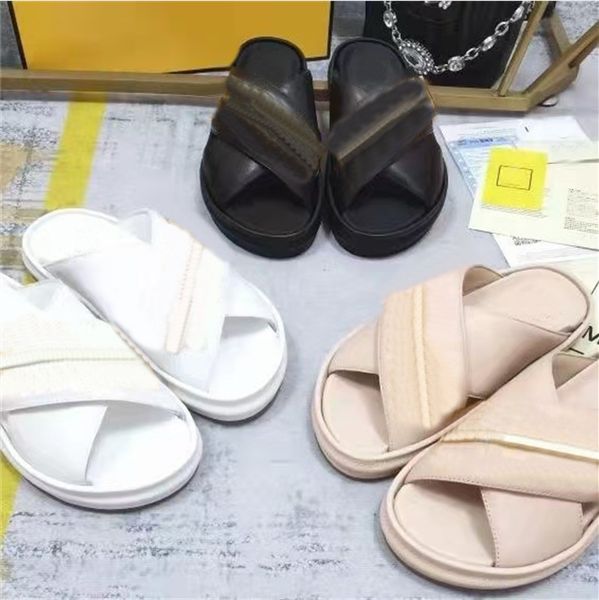 

designer slipper womens sliders summer sandals beach slippers ladies flip flops loafers black white blue slides chaussures shoes