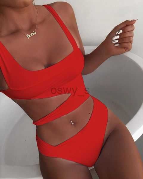 

women's swimwear women swimwear fashion trend one shoulder contrast color stripe one-piece bikinis swimsuits designer female mesh beach, White;black