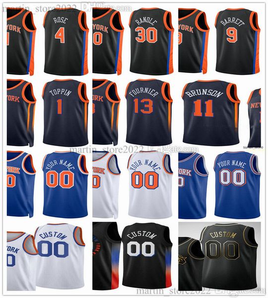 

2023 printed basketball jerseys patrick ewing carmelo anthony john starks frazier latrell sprewell bernard king bill bradley dick barnett ma, Black;red