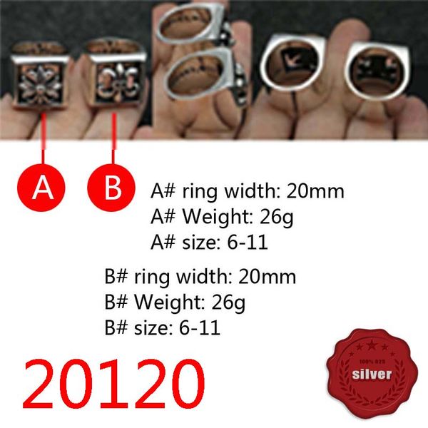 

20120 fashion ring s925 sterling silver aggressive cross letter handsome personality simple couple european and american finger decoration